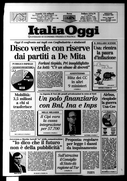 Italia oggi : quotidiano di economia finanza e politica